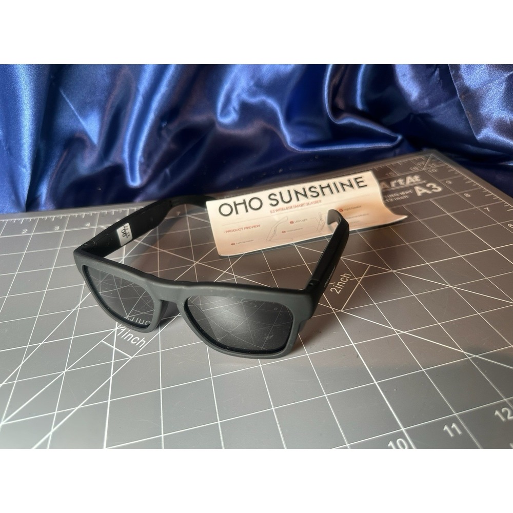 Oho Sunshine Wireless Smart Glasses 5.2 Wireless Model All Black Tested/working